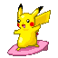 Pikachu surfing